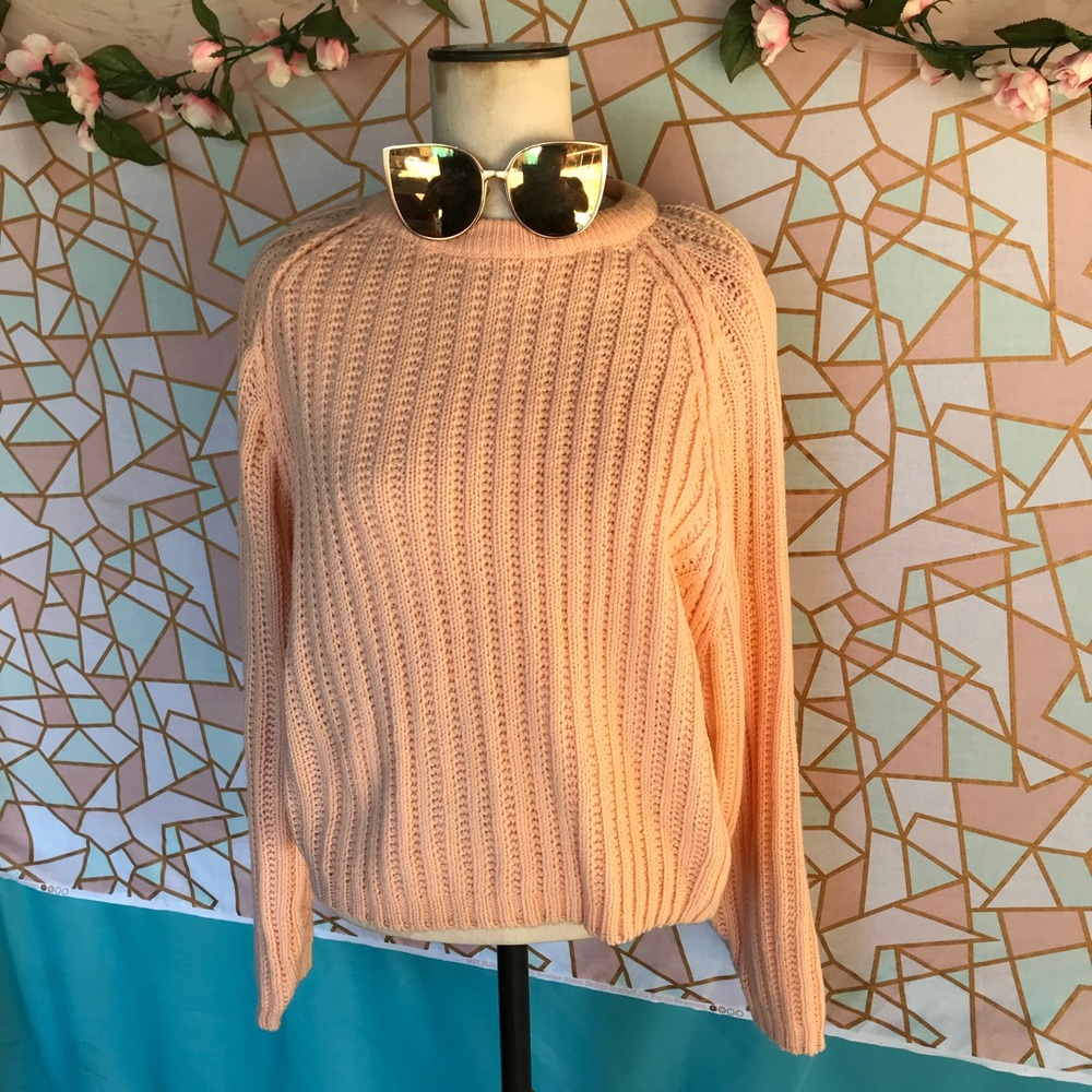 Retro 90’s peach sweater from Susie’s deals!